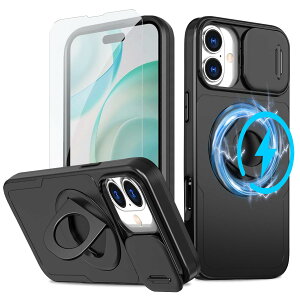 JSCOMYAP iPhone 16 Plus pP[X MagSafeΉ CX[dΉ, phone16plus nCubhC X}zP[X+ iphone16plus ? KX t tB }Olbg u@\O X^h Ϗ