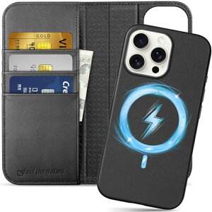 SHIELDON iPhone16 ProMax Ή蒠^P[X 2in1 {v OR ӂ 16 v}bNX gуJo[ Ռz J[h[ uX^h@\ }Olbg [RFIDubLO] S