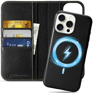 SHIELDON iPhone16 ProMax ΉP[X 蒠^ 2in1 {v OR ӂ 16 v}bNX gуJo[ Ռz J[h[ uX^h@\ }Olbg [RFIDubLO] S