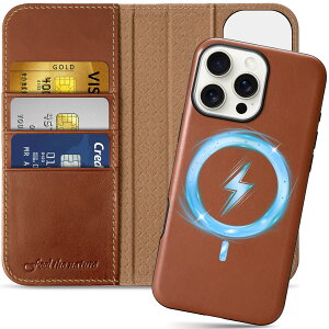 SHIELDON iPhone 16 ProMax Ή蒠^P[X 2in1 {v OR ӂ 16v}bNX gуJo[ Ռz J[h[ uX^h@\ }Olbg [RFIDubLO] S