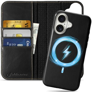 SHIELDON iPhone 16 ΉP[X 蒠^ 2in1 {v OR ӂ 16 gуJo[ Ռz J[h[ uX^h@\ }Olbg [RFIDubLO] Sʕی ACz 16