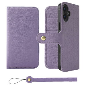 HANATORA iPhone16Plus �P�[�X �蒠�^ �{�v �X�}�z�P�[�X �X�}�z �X�^���h �X�g���b�v �t�� �V�������N�J�[�t���U�[ �M�t�g �x���g���� �}�O�l�b�g�Ȃ� �p�[�v�� H0XB-16Plus-Purple