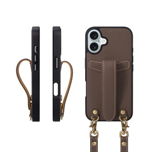 COGURE �R�O�� iPhone16Plus �P�[�X �V�����_�[�X�g���b�v �{�v �����h�~ �ϏՌ� �M�t�g�{�b�N�X�t�� COPG �G�g�[�v�yEtoupe�z