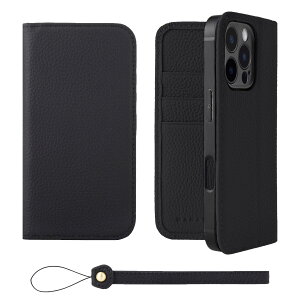 HANATORA iPhone16Pro �P�[�X �蒠�^ �{�v �X�}�z�P�[�X �X�}�z �X�^���h �X�g���b�v �t�� �V�������N�J�[�t���U�[ �M�t�g �x���g�Ȃ� �}�O�l�b�g�Ȃ� �u���b�N H0XA-16Pro-Black