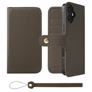 HANATORA iPhone16Plus �P�[�X �蒠�^ �{�v �X�}�z�P�[�X �X�}�z �X�^���h �X�g���b�v �t�� �V�������N�J�[�t���U�[ �M�t�g �x���g���� �}�O�l�b�g�Ȃ� �g�[�v H0XB-16Plus-Taupe