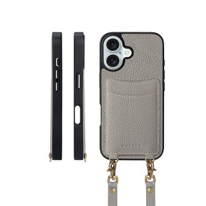 COGURE �R�O�� iPhone16Plus �P�[�X �V�����_�[�X�g���b�v �{�v �J�[�h���[ �����h�~ �ϏՌ� �M�t�g�{�b�N�X�t�� COPGCS �O���[�W���yGrege�z