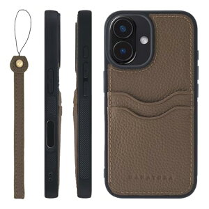 HANATORA iPhone16 �P�[�X �{�v �ϏՌ� �o���p�[�^ �X�}�z�P�[�X �X�}�z �X�g���b�v �t�� �V�������N���U�[ �M�t�g �g�[�v CPGGZ-16-Taupe