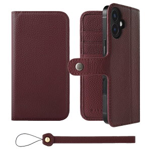 HANATORA iPhone16Plus �P�[�X �蒠�^ �{�v �X�}�z�P�[�X �X�}�z �X�^���h �X�g���b�v �t�� �V�������N�J�[�t���U�[ �M�t�g �x���g���� �}�O�l�b�g�Ȃ� ���C�� H0XB-16Plus-Wine
