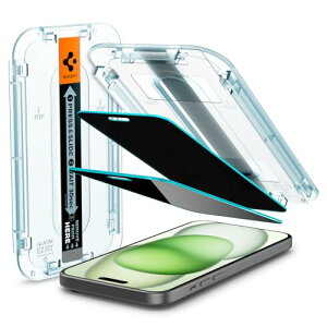 Spigen iPhone 16 Plus/iPhone 15 Plus KXtB `h~ 9HdxKX \tLbgt iPhone16Plus/iPhone15PlusΉ vCoV[tB imR[eBO Uh~ 2 EZ Fit