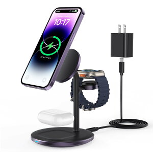3in1 mag-safe[d CX[d }Olbg X^h iPhone/iWatch/CXCz[d 15W Watch [d X^h u[d 20W USB-CA_v^[t iPhone 16 15 14 13 12 Pro Max Plus Pro Mi