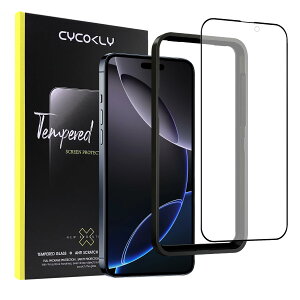 CYCOKLY iPhone 16 Prop KXtB A`OAi6.3C`jQ[ یtB 2.5D {fވɎq ˖h~ wh~ CA KChgt ACtH16v KX