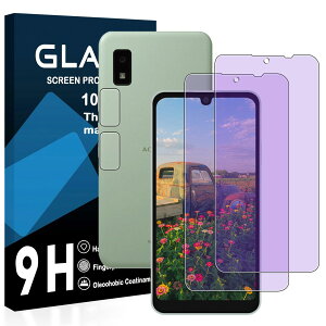 【2枚ブルーライトカット+2枚レンズフィルム】AQUOS wish3 ガラスフィルム 国産旭硝子AGC素材 SH-53D 保護フィルム 【 目の疲れ軽減 目に優しい ブルーライトカット 硬度9H 国産旭硝子AGC素材 気泡