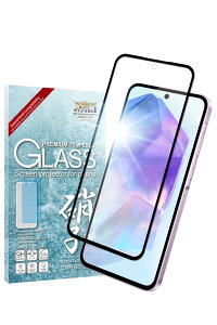 シズカウィル Galaxy A55 5G 用 ガラスフィルム 強化ガラス 全面保護 保護フィルム フィルム SCG27 用 SC-53E 用 液晶保護フィルム 黒縁 1枚入り