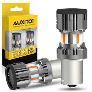 AUXITO S25 LED �E�B���J�[ S25 LED �E�B���J�[�o���u 180°�s���p �ŐV�^ ��p�t�@������ S25 �V���O�� �A���o�[ 2�Z�b�g BA15S/P21W LED�E�B���J�[�� 12V �ԃn�C�t�� �h�~��R ���� ���ɐ� �Ԍ��Ή�