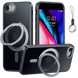 iPhoneSE3/SE2/SE/8/7 p P[X MagsafeΉy360°]\ MagsafeOX^h z_[ ̌^EXgbv1tzACtHSE 3/2 iPhone 8Jo[X^h@\ cΉ HILEGENERP[X