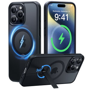 yVz360°]IX}[gA[ځIzCASEKOO iPhone 15 Pro p P[X ͂Ȏ cΉ yMagSafeƃX^hpz }Olbg ČRMILKiϏՌ CX[dΉ wh~