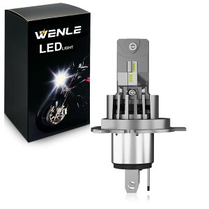 WENLE(EG) oCNpwbhCg H4/H19/HS1p HI/LOؑ ԌΉ AC/DC 9-60V(12Vԗp) ̌^ RpNg  6000LM 30W zCg 6500K LEDou 1{