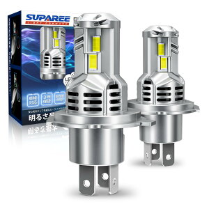 SUPAREE H4 LED wbhCg ԌΉ  hi/loؑ nQTCY 9{邳Abv DC12V /oCNp 6500K OdM Ét@  LED`bv mCYR