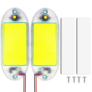 Fenikso LED �ԗp������ ���[�������v �z���C�g 12V/24V���p ON/OFF �X�C�b�`�t�� �g���b�N �g���[���[ �L�����s���O �D���̃C���e���A �y�o�� PC�J�o�[ COB 55�A �l�W ���ʃe�[�v�t�� ��145mm 2��