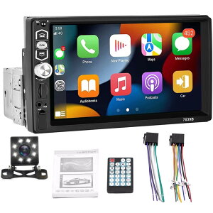 VOfBJ[XeIAApple Carplay Android AutoA7C` HD ^b`XN[ Bluetooth nYt[J[WIT|[g AUX/TF/USB EQ FM WI~[N SWCA8 LED Ar[Jt