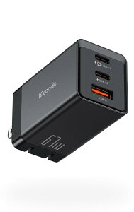 Mcdodo 67W }[d USB-C[d PD[d 3|[g(USB-C*2 e67W & USB-A 22.5W) 5GaNKEPi`bv̗p ܂݃vO iPhone 16 [d Type-C [d MacBook iPad iPhone Xperia Galaxy Android 