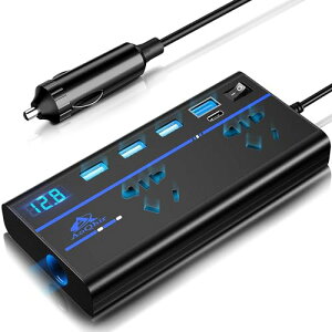 AoQhir VK[\Pbg RZg Co[^[ 200W DC12VDC100Vɕϊ USB 4|[g QC3.0USB[d DC100Vd2 TYP-CT|[g Cg VK[\Pbg