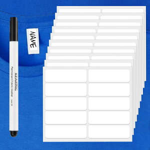 100pcs お名前シール 布用 アイロン接着不要 タグペタラベル 布用名前ペン付き 名前タグ 洗濯機可 ネームシール ネームタグ 名前シール 防水 入学 入園 お弁当箱 水筒 布用 体操服 幼稚園