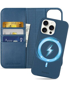 SHIELDON iPhone15 Pro Max Ή 蒠^P[X 2in1 {v OR ӂ15v}bNX Ռz J[h[ uX^h@\ [RFIDubLO] ACz15 v}bNX 2023N