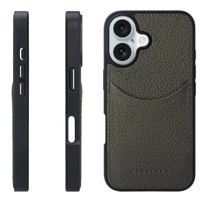 HANATORA iPhone16 �P�[�X �{�v �ϏՌ� �X�}�z�P�[�X �X�}�z �R�[�h�z���_�[ �t�� �V�������N�J�[�t���U�[ �M�t�g �}�O�l�b�g�Ȃ� �I���[�u�O���[ CPG-16-OliveGray