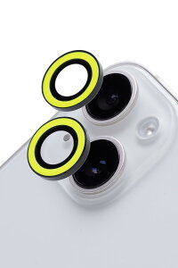 iFace Neo iPhone 14/14 Plus 専用 カメラレンズ カバー 強化ガラス (ネオイエロー【 アイフェイス iphone14 iphone14Plus カメラレンズプロテクター カメラフィルム 保護カバー キズ防止 汚れ防止 】