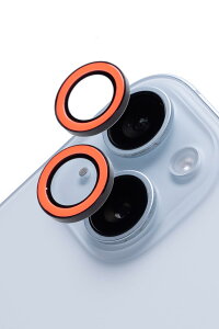 iFace Neo iPhone 15 /15Plus ��p �J���������Y �J�o�[ �����K���X (�l�I�I�����W)�y iPhone15 iPhone15plus �J���������Y�v���e�N�^�[ �J�����t�B���� �ی�J�o�[ �L�Y�h�~ ����h�~ �z