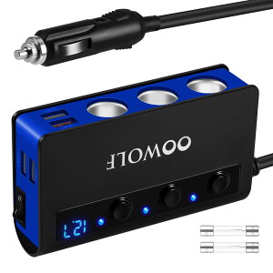 OOWOLF VK[\Pbg 3A 4|[gt yQuick Charge 3.0 ځz USB[d ő180W X}[gIC }[d  J[`[W[ 12-24VԑΉ ƗXCb` VK[C^[@\ 1mP[u d