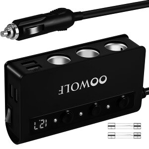 OOWOLF VK[\Pbg 3A 4|[gt yQuick Charge 3.0 ځz USB[d ő180W X}[gIC }[d  J[`[W[ 12-24VԑΉ ƗXCb` VK[C^[@\ d d