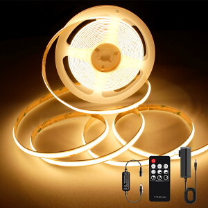 AXMOTUT COB LED�e�[�v���C�g3m 24V �d���F 2700K ���P�x �����\ �����x �t���L�V�u�� LED�e�[�v���C�g �t��RF �����[�g����� PSE�F�ؓd�� �ؒf�\ ��t�ȒP �H��s�v ��h�� �X�� ���� �z�[������