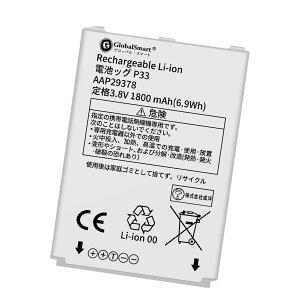 G GLOBALSMART PanasonicɑΉ P-01J dr Ήp 3.8V 1800mAh P33 AAF29378 ݊obe[yPSEF؍ρzgуobe[ Cp tHt 2024AD