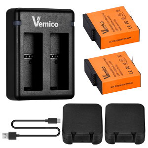 Vemico360 Ace Proobe[ 2*1800mAh݊obe[ 360\obe[360Ace obe[ LED[dZbg Type C Micro USB `[W[[d\ Ή (360 Ace Pro/360 AceJɑΉ) PSEo^