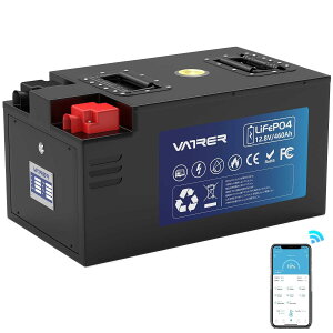 VATRER POWER LiFePO4 12V460Ah �����_�S���`�E���C�I���o�b�e���[ APP�R���g���[�� 5888Wh ���`�E���C�I���o�b�e���[ BMS�t�� �f�B�[�v�T�C�N���o�b�e���[ Max3200W 5000��ȏ�T�C�N�� �o�b�e���[10�N��