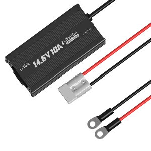LiTime 14.6V10A 2023�ŐVLiFePo4��p�[�d�� �A���_�[�\���R�l�N�^�t�� �����_�S���`�E���C�I���o�b�e���[�[�d�� LED�C���W�P�[�^�t�� 4�̈��S�ی� 0V�[�d�@�\�Ή� PSE�F�؎�� ���{�����t��