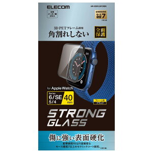 �G���R�� Apple Watch (�A�b�v���E�H�b�`) �K���X�t�B���� 40mm [Apple Watch SE2 SE 6 5 4 �Ή�] �t���J�o�[ �Z���~�b�N�R�[�g �t���[���t�� �w��h�~ �u���b�N AW-20SFLGFCRBK