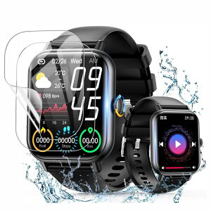 For BESTCROF スマートウォッチ 2.1インチ大画面 保護フィルム【YCJDP 2024新登場強化モデル】液晶保護フィルム 高い透明度(反射低減) 水や油に強い 指紋防止 柔軟 TPU製 (2枚セット)