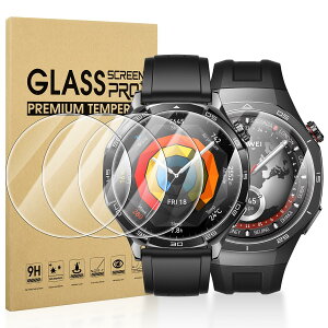 Suoman for HUAWEI WATCH GT5 Pro/GT5 46MM�ی�t�B����(4���j�t�@�[�E�F�C�̘r���vGT5 Pro/GT5 46MM�t�B���� �X�N���[�������K���X�̃J�o�[for Huawei Watch GT5 Pro/GT5 46MM �C��h�~ �ω��� �h�w���9H���d�x����