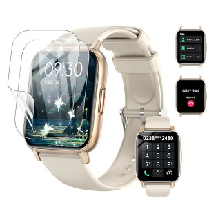 For Topaka スマートウォッチ 1.85インチ大画面 保護フィルム【YCJDP 2023年新強化モデル】液晶保護フィルム 高い透明度(反射低減) 水や油に強い 指紋防止 柔軟 TPU製 (2枚セット)