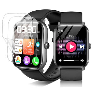 For Vialove �X�}�[�g�E�H�b�` �t�B���� 1.9�C���`���ʁyYCJDP 2024�V�o�ꋭ�����f���zVialove Smart Watch �ی�t�B���� ���������x(���˒ጸ) ������ɋ��� �w��h�~ �_�� TPU�� (2���Z�b�g)