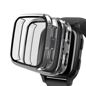 NAHAI �n�[�hPC�P�[�X 2�p�b�N Garmin Venu Sq �X�N���[���v���e�N�^�[ 9H�����K���X���� �t���J�o�[ �o���p�[ ���t���h�~ �V�F�� Garmin Venu Sq Music �X�}�[�g�E�H�b�`�p �N���A/�N���A