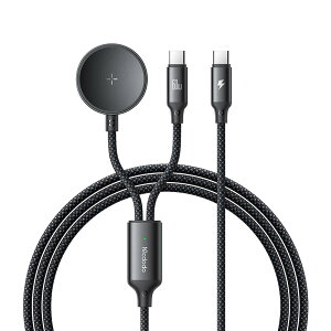 Mcdodo 2in1 [dP[u USB-C to USB-C & Galaxy WatchC[dP[u 60W PD}[d f[^] Watch[d EHb`P[u Type-CP[u ^CvCP[u Sam-sung WatchSΉ MacBook iPad iPhone 16/