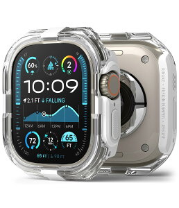 �yRingke�zApple Watch Ultra 2 / 1 �P�[�X FUSION BUMPER PC+TPU�f�� �ω��� �ϏՌ� �Ռ��z�� �ی�P�[�X �A�b�v���E�H�b�`�E���g�� 2���� / 1���� �X�}�[�g�E�H�b�` �o���p�[�P�[�X - White