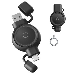 For Samsung Galaxy Watch 充電器 ワイヤレス充電器 2 in 1 USB-C と USB-A 充電ケーブル YAJOJO コンパクト マグネット式 ケーブル不要 ワイヤレス 持ち運び便利 軽量 Galaxy Watch Ultra/7/6/6 Classic/5/5 Pro/4/4 Class