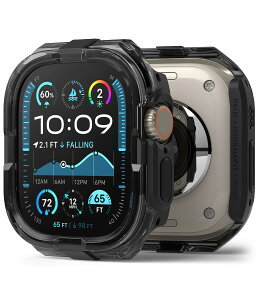 yRingkezApple Watch Ultra 2 / 1 P[X FUSION BUMPER PC+TPUf ω ϏՌ Ռz یP[X AbvEHb`Eg 2 / 1 X}[gEHb` op[P[X - Black