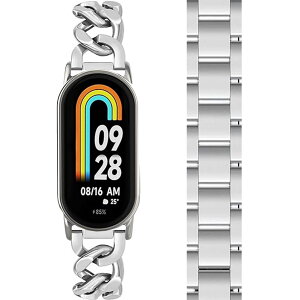 [GYOKUYU] �R���p�`�u��Xiaomi mi band 8 �I�V�����o���h �X�e�����X�ގ� Xiaomi Smart Band 8�~�[�o���h 8 �����o���h ���߉\ �����x���g �r�W�l�X�f�U�C�� ���� �����p mi band 8 �x���g �X�e�����X ����