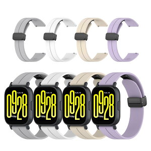 【4本セット】 Redmi Watch 5 Active / Redmi Watch 5 Lite バンド コンパチブル 対応 交換ベル 22mm スポーツストラップ 交換ベルト スポーツ バンド シリカゲル バックル付き ステンレス製交換バンド フ